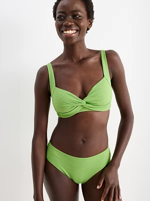 C&A Góra od bikini z supełkiem-wyściełana-LYCRA® XTRA LIFE™, Zielony, Rozmiar: 38