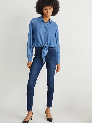 C&A Jegging jeans-wysoki stan-LYCRA®, Niebieski, Rozmiar: 36 krótki