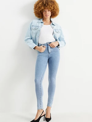 C&A Jegging jeans-wysoki stan-LYCRA®, Niebieski, Rozmiar: 36 krótki