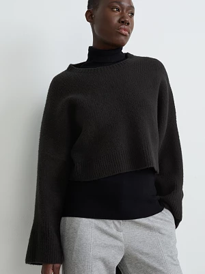 C&A Krótki sweter, Czarny, Rozmiar: L-XL