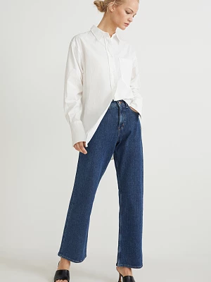 C&A Relaxed jeans-wysoki stan-LYCRA®, Niebieski, Rozmiar: 34
