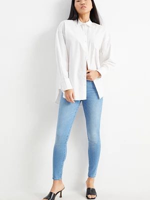 C&A Skinny jeans-średni stan-dżinsy modelujące-LYCRA®, Niebieski, Rozmiar: 34