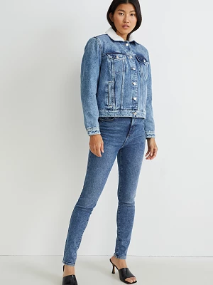 C&A Skinny jeans-wysoki stan-LYCRA®, Niebieski, Rozmiar: 34