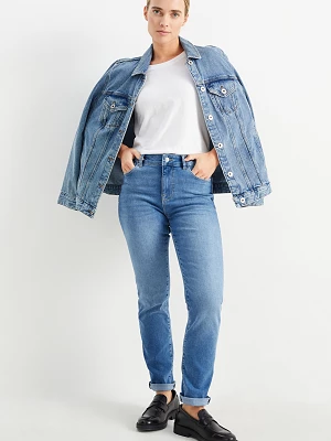 C&A Slim jeans-średni stan-dżinsy modelujące-LYCRA®, Niebieski, Rozmiar: 34