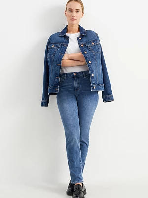 C&A Slim jeans-średni stan-LYCRA®, Niebieski, Rozmiar: 34