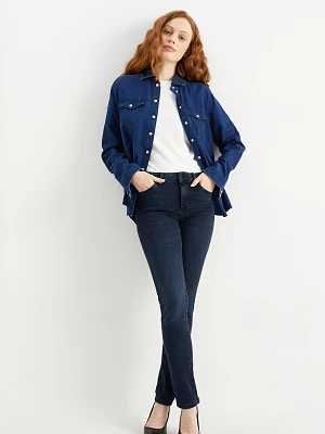 C&A Slim jeans-średni stan-LYCRA®, Niebieski, Rozmiar: 34
