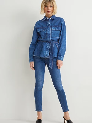 C&A Slim jeans-średni stan-LYCRA®, Niebieski, Rozmiar: 38 długi