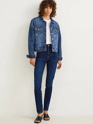 C&A Slim jeans-wysoki stan-dżinsy modelujące-LYCRA®, Niebieski, Rozmiar: 34