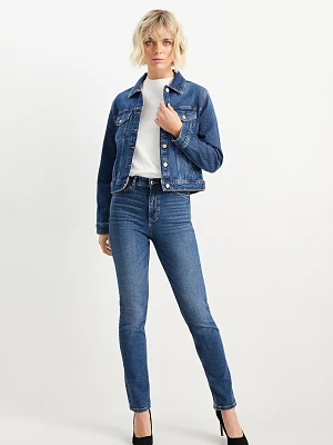 C&A Slim jeans-wysoki stan-LYCRA®, Niebieski, Rozmiar: 34