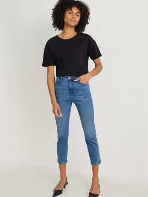 C&A Slim jeans-wysoki stan, Niebieski, Rozmiar: 34