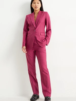 C&A Spodnie biznesowe-średni stan-straight fit-miks wełniany, Czerwony, Rozmiar: 44
