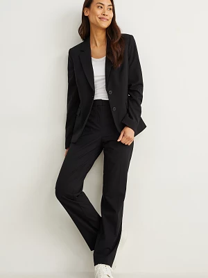 C&A Spodnie biznesowe-średni stan-straight fit-Mix & Match, Czarny, Rozmiar: 40