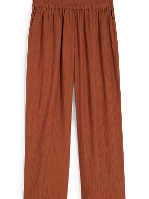 C&A Spodnie materiałowe-wysoki stan-szerokie nogawki, Brązowy, Rozmiar: 34