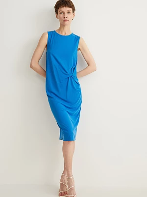 C&A Sukienka ołówkowa z supłem, Niebieski, Rozmiar: S