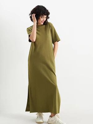C&A Sukienka T-shirtowa typu basic, Zielony, Rozmiar: XS