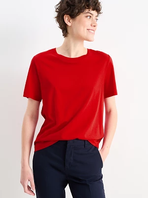C&A T-shirt basic, Czerwony, Rozmiar: S