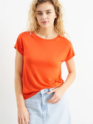 C&A T-shirt basic, Pomarańczowy, Rozmiar: XS