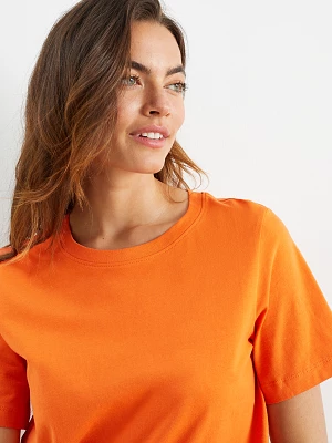 C&A T-shirt basic, Pomarańczowy, Rozmiar: XS