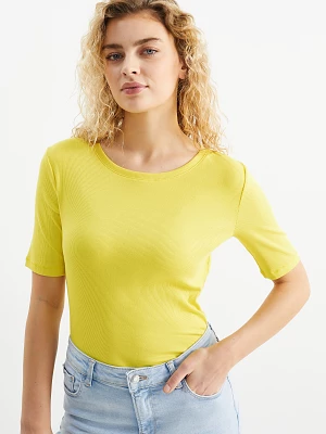 C&A T-shirt basic, żółty, Rozmiar: XS