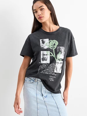 C&A T-shirt-Tupac, Szary, Rozmiar: XS