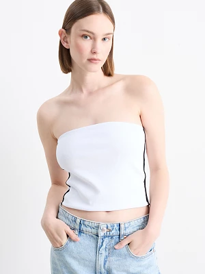 C&A Top bandeau, Biały, Rozmiar: XS