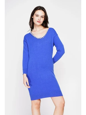 C& Jo Sukienka dzianinowa w kolorze niebieskim rozmiar: 40