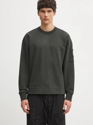 C.P. Company bluza bawełniana męska kolor zielony gładka 19CMSS058A006372G