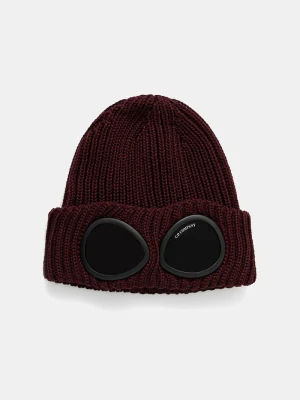 C.P. Company czapka beanie wełniana bordowy