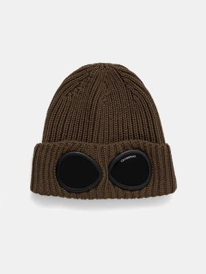 C.P. Company czapka beanie wełniana zielony