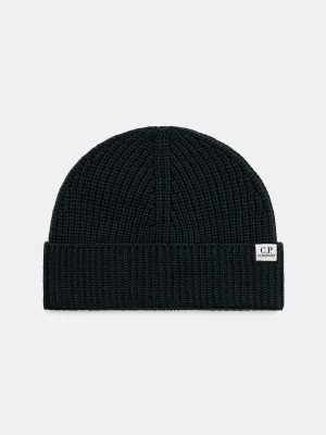 C.P. Company czapka beanie z wełny merino