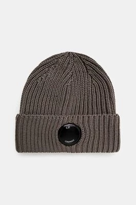 C.P. Company czapka wełniana Extra Fine Merino Wool Goggle Beanie kolor beżowy wełniana 17CMAC272A005509A