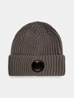 C.P. Company czapka wełniana Extra Fine Merino Wool Goggle Beanie kolor beżowy wełniana 17CMAC272A005509A