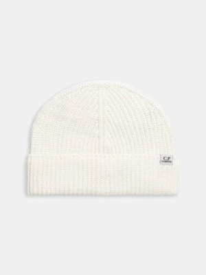 C.P. Company czapka wełniana kolor beżowy 19CMAC164A005509A