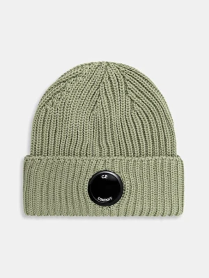 C.P. Company czapka wełniana kolor zielony 19CMAC739A005509A