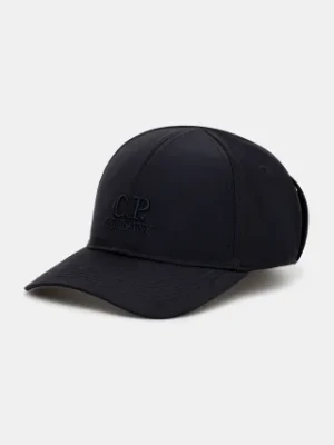 C.P. Company czapka z daszkiem kolor granatowy z aplikacją 18CMAC146A005904A