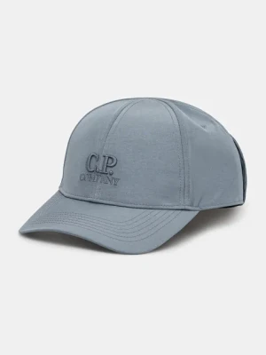 C.P. Company czapka z daszkiem kolor niebieski z aplikacją 18CMAC146A005904A