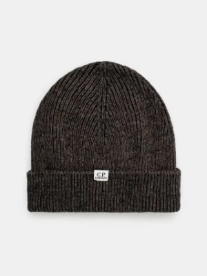 C.P. Company czapka z domieszką wełny Knit Cap kolor beżowy z cienkiej dzianiny 17CMAC300A006170A