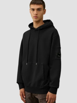C.P. COMPANY Czarna bluza męska Sweat Hooded, Rozmiar L