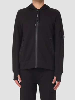 C.P. COMPANY Czarna męska bluza Hooded Open