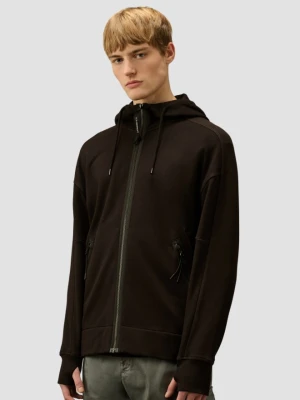 C.P. COMPANY Czarna męska bluza Hooded Open, Rozmiar M