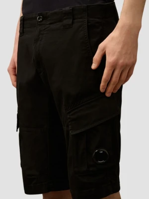 C.P. COMPANY Czarne męskie spodenki Bermudy-Cargo, Rozmiar 48