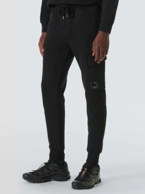 C.P. COMPANY Czarne męskie spodnie dresowe Cargo, Rozmiar S