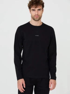C.P. COMPANY Czarny męski bawełniany longsleeve, Rozmiar M