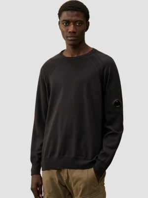 C.P. COMPANY Czarny męski sweter Crew Neck, Rozmiar XXL