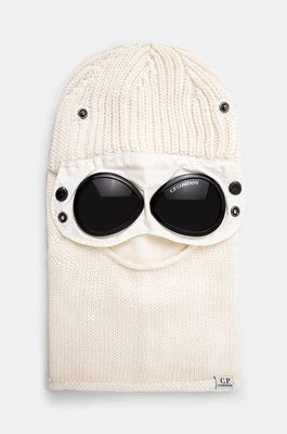 C.P. Company kominiarka wełniana Ski Mask kolor beżowy 17CMAC301A005509A