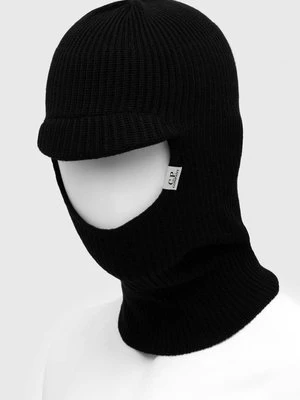 C.P. Company kominiarka wełniana Ski Mask kolor czarny 15CMAC269A005509A