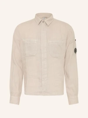 C.P. Company Koszula Lniana O Kroju Regular Fit grau