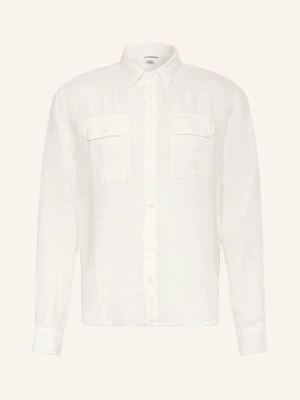 C.P. Company Koszula Lniana O Kroju Regular Fit weiss
