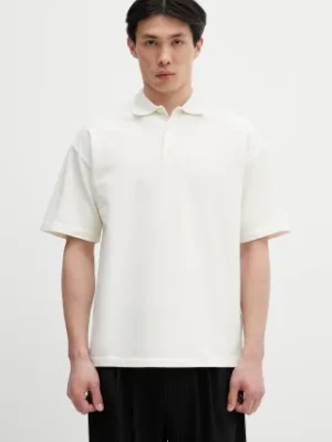 C.P. Company polo bawełniane męski kolor beżowy gładki 18CMPL320A110396G