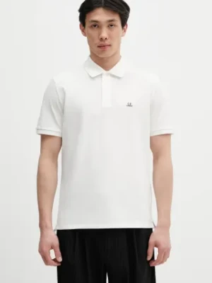 C.P. Company polo męski kolor beżowy gładki 18CMPL065A005263W